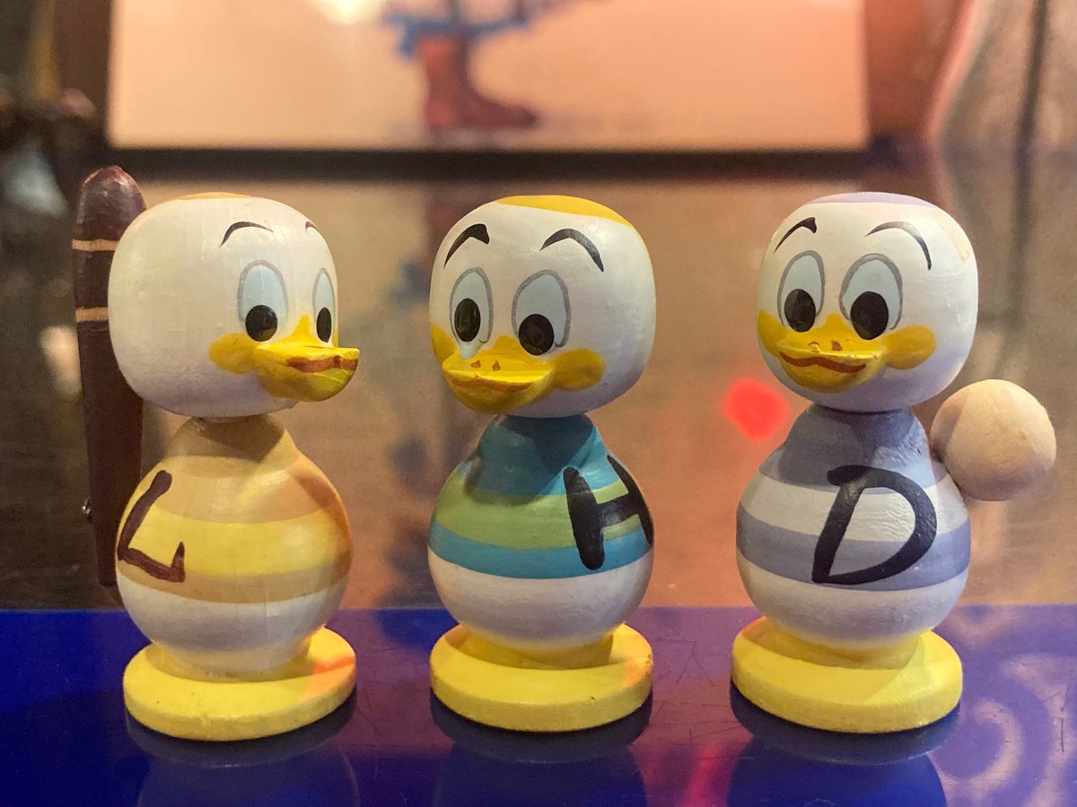 ディズニー ドナルドダック一家 木製こけし 6点セット | アンティーク