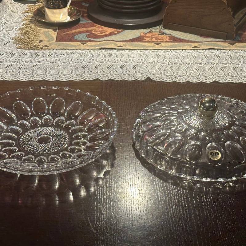 昭和レトロ 曽我ガラス マリエール キャニスター 浅型 | アンティーク