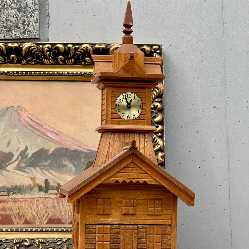 木製時計台の小抽斗 小引き出し 収納箱 (札幌時計台) | アンティーク