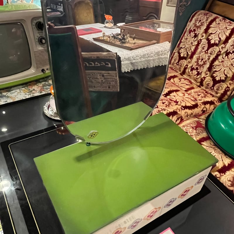 パンジーの花柄が可愛い昭和レトロな鏡台 ドレッサー | アンティーク