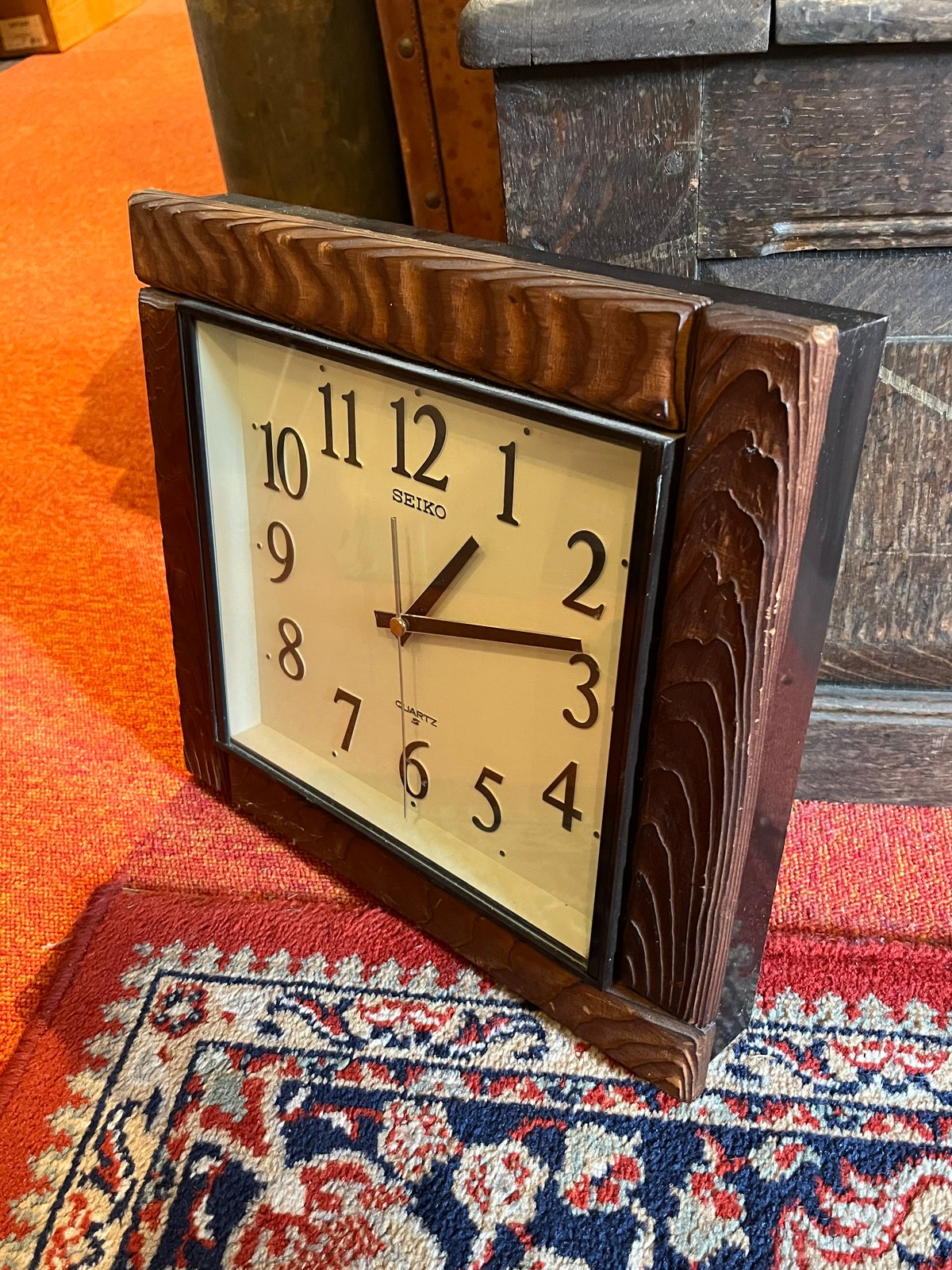 SEIKO.QUARTZ.CLOCK】【98㎝】高級天然木インテリア 掛時計