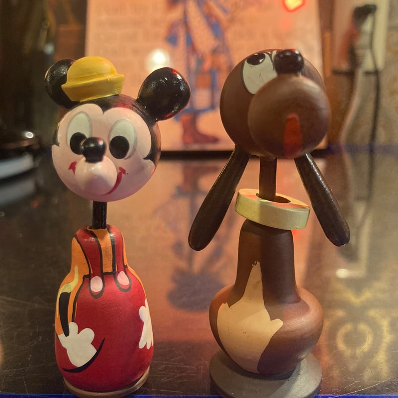 ディズニー 木製こけし 4点セット | アンティーク家具と喫茶キャバレー