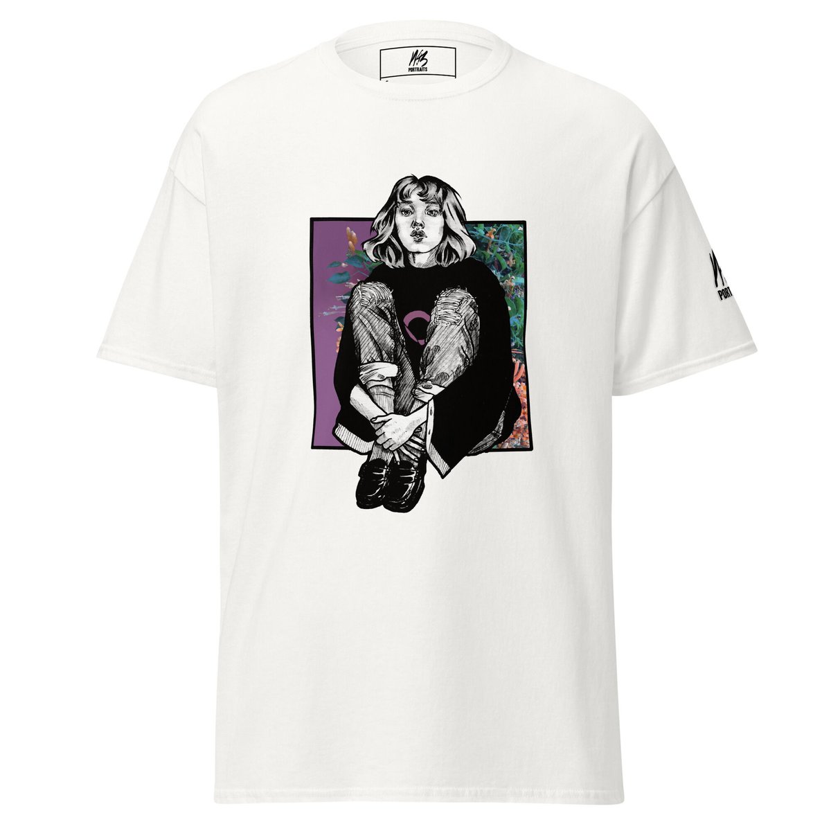 ELLE GIRL - フロントイラスト｜左袖ロゴ Tシャツ | HAS Portraits