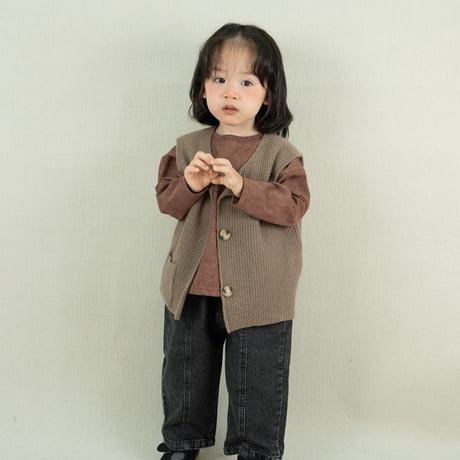 センターラインデニムパンツ