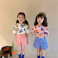 ﾚﾄﾛ花柄Ｔシャツ