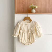 お花刺繍ロンパース