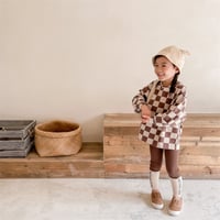 ブロックチェックロングＴシャツ