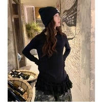 ladys フリルロングTシャツ