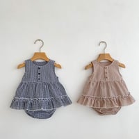 babyギンガムチェックセットアップ