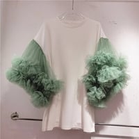 【再々入荷】ladys チュールTシャツ