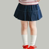 [Junior sizeあり]デニムプリーツスカート