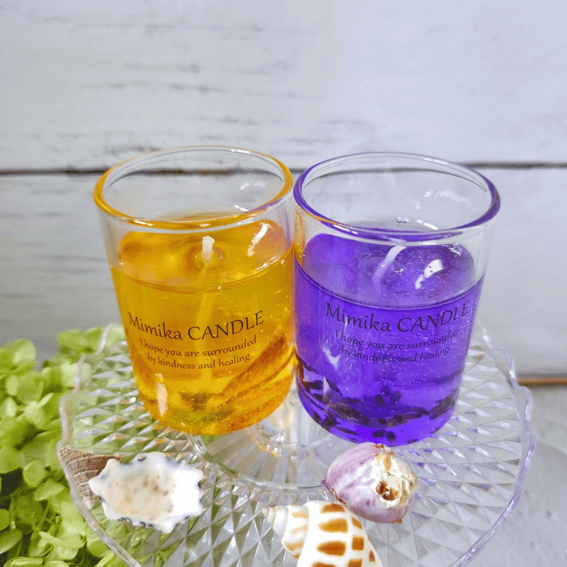 お試しセット ジェルキャンドル Orange&Lavender | Mimika_flower