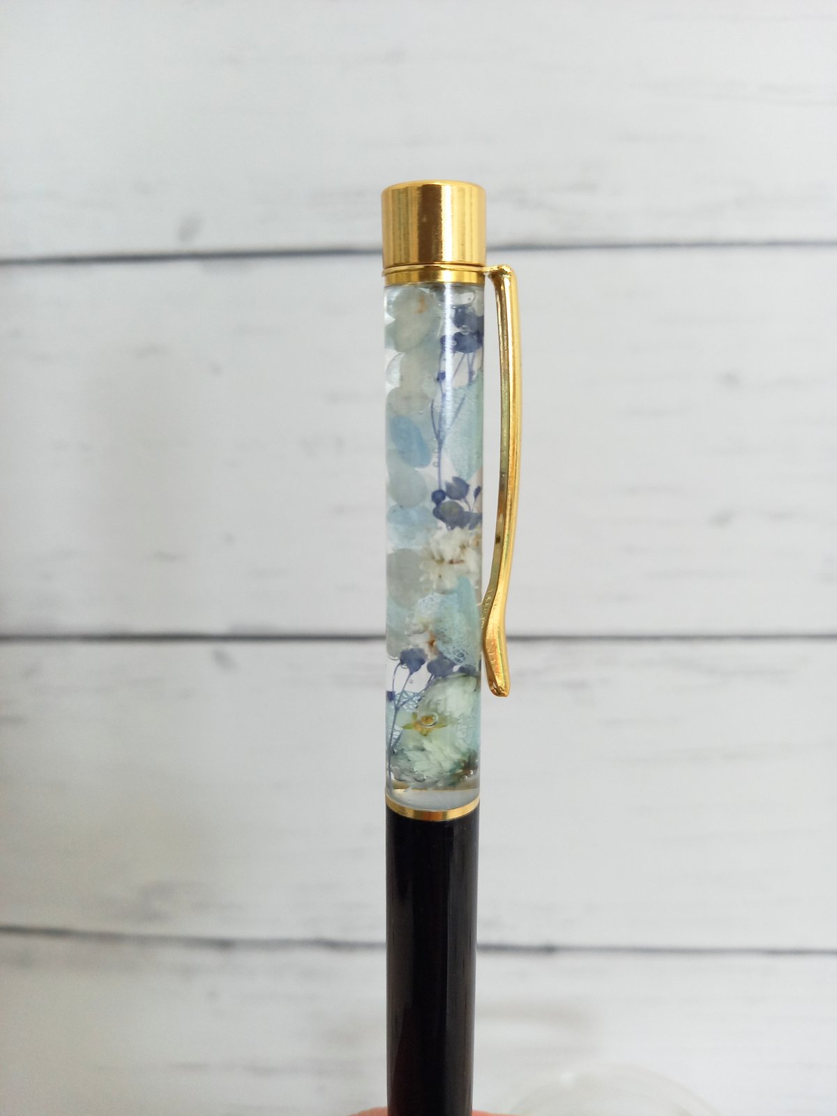 N103 / 天然石 カスタムボールペン アクアマリン