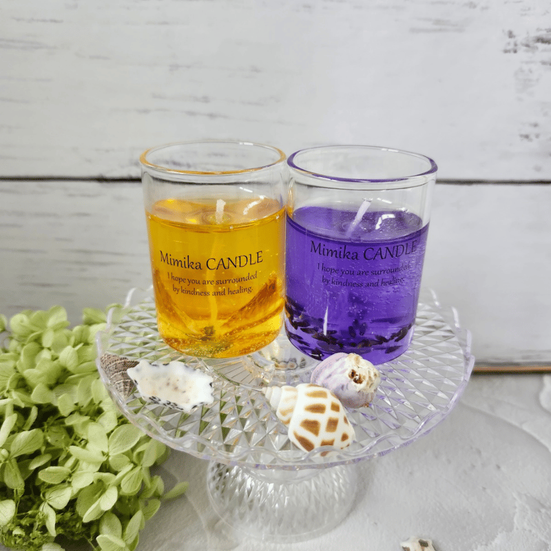 お試しセット ジェルキャンドル Orange&Lavender | Mimika_flower
