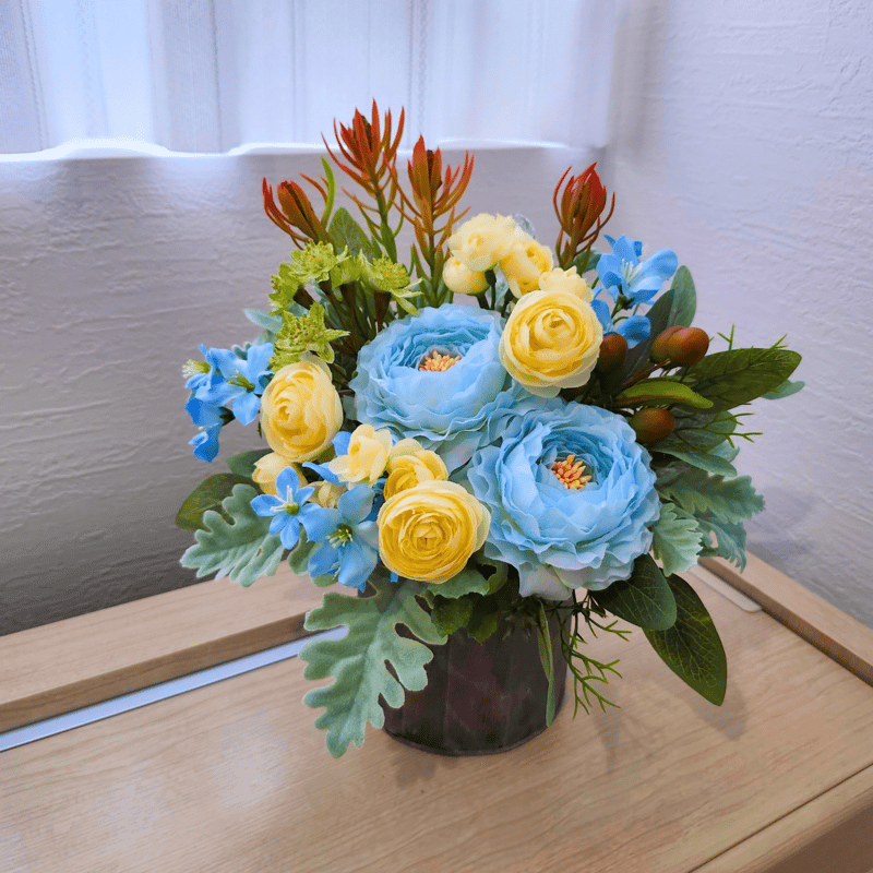 ドライフラワー❇️ラナンキュラス❣️ホワイトブルー系 ドライフラワー❇️ラナンキュラス❣️ホワイトブルー系