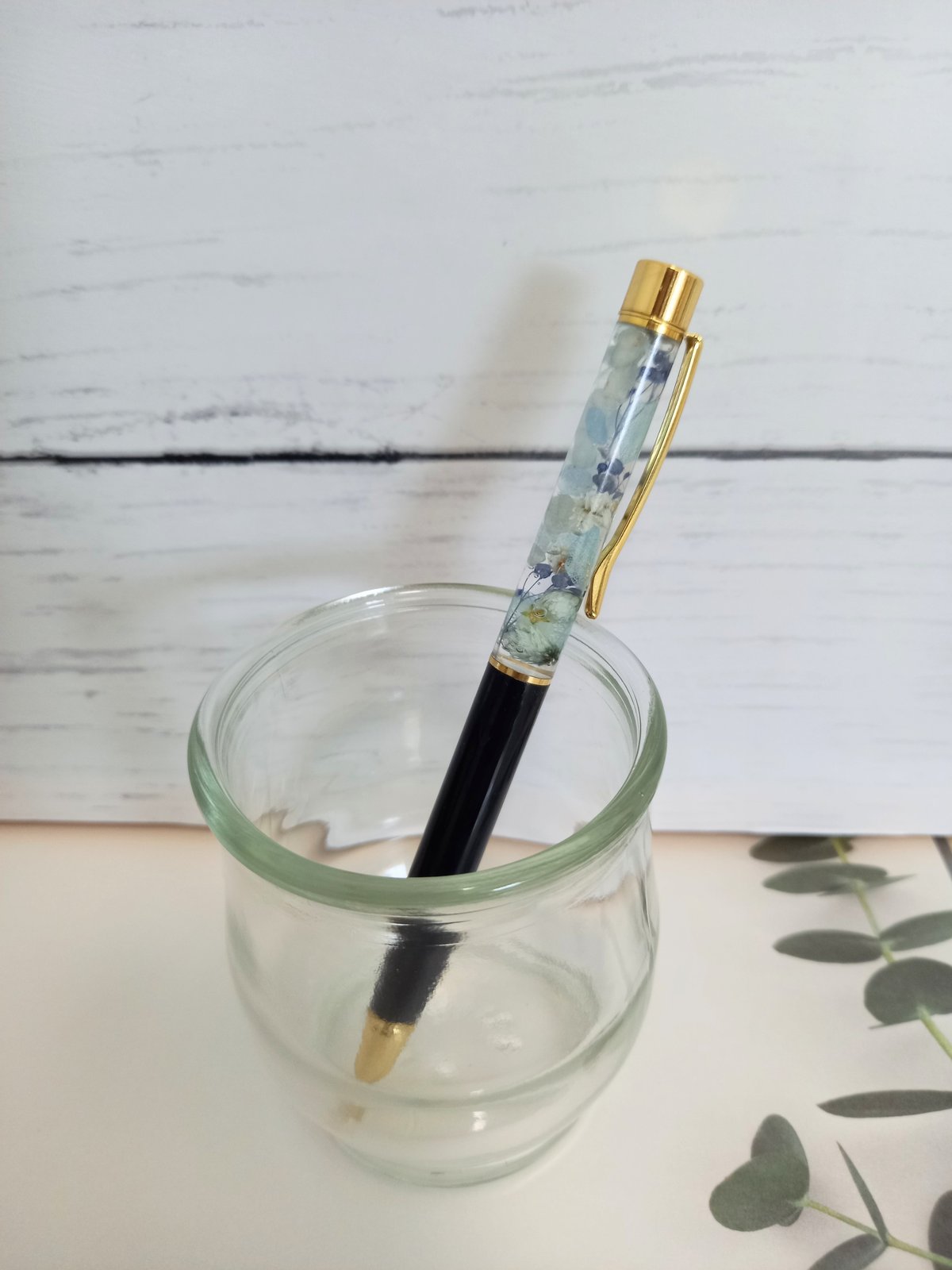 N103 / 天然石 カスタムボールペン アクアマリン