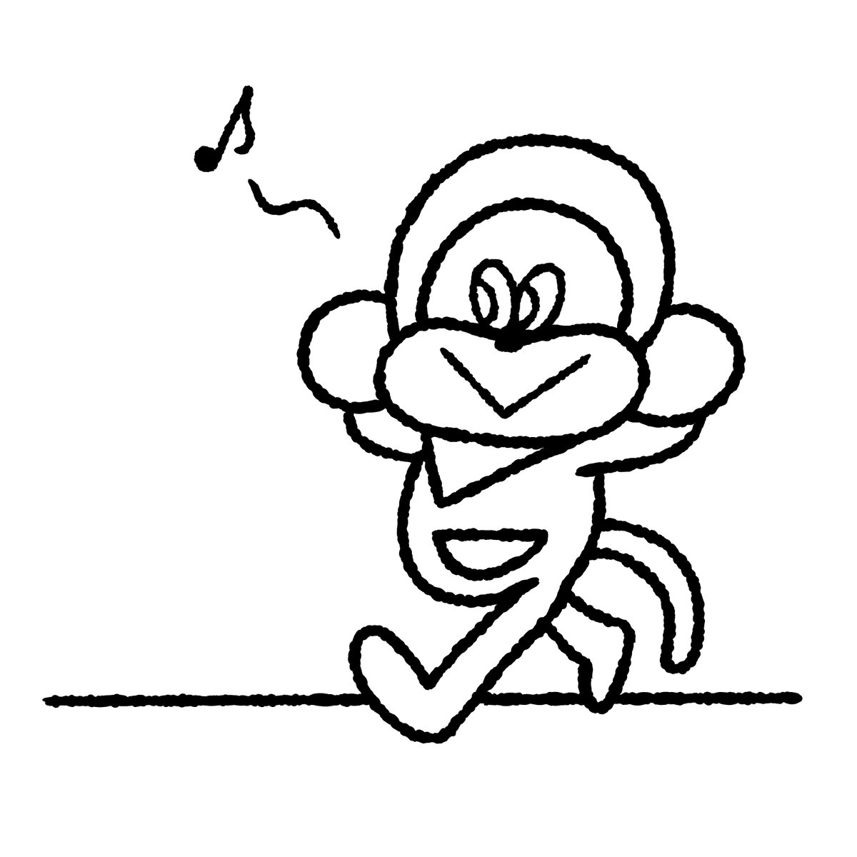 ぬり絵】さるのパンジー | bigfish TOYS