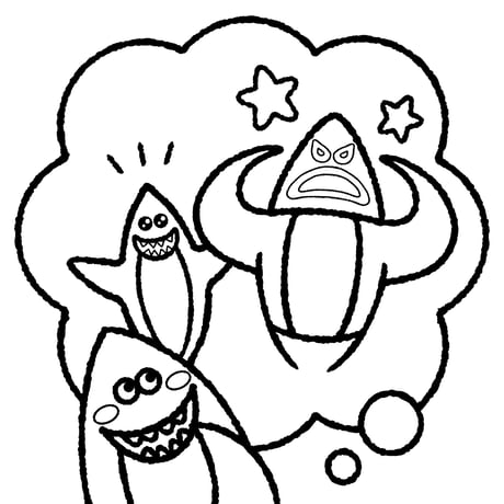 【ぬり絵】さめのオリオン