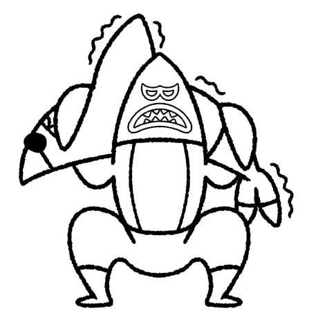 【ぬり絵】さめのオリオン