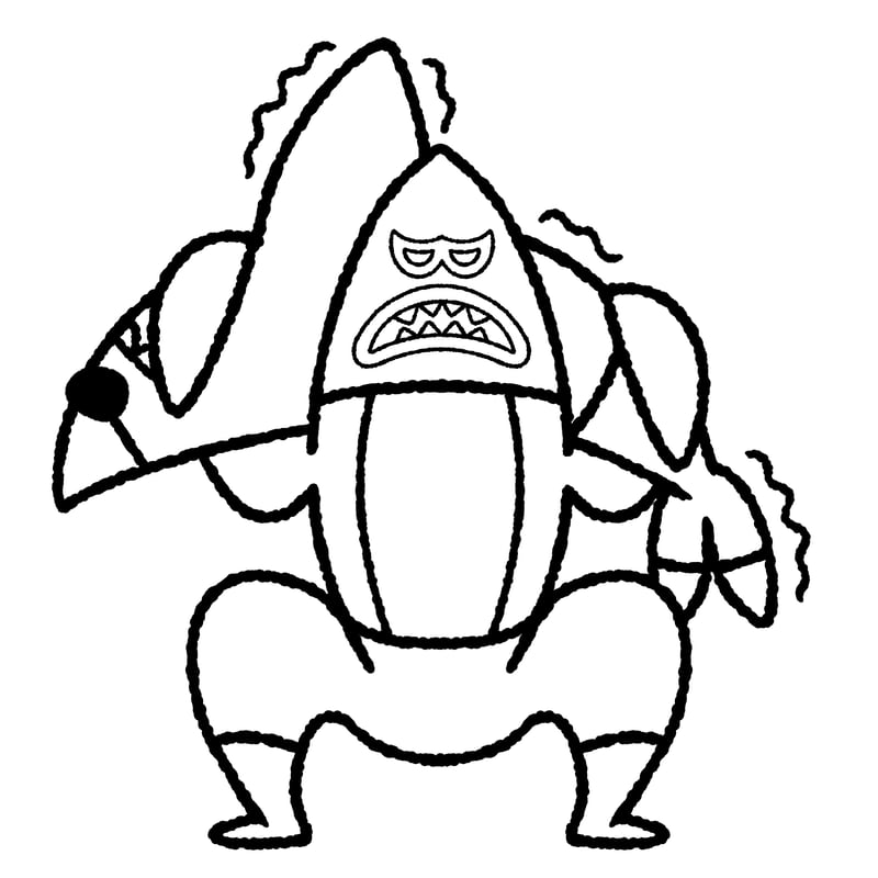 ぬり絵】さめのオリオン | bigfish TOYS