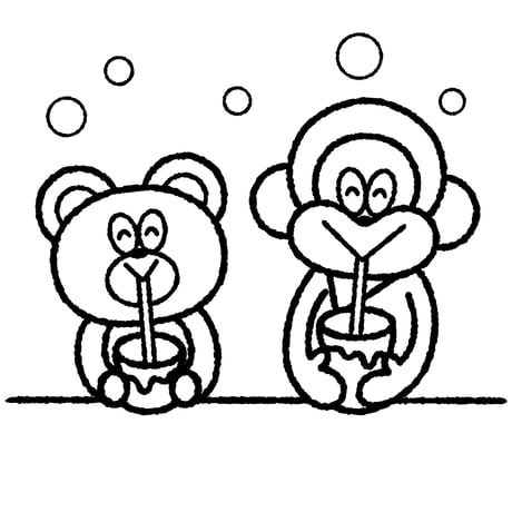 【ぬり絵】くまのパプリカ