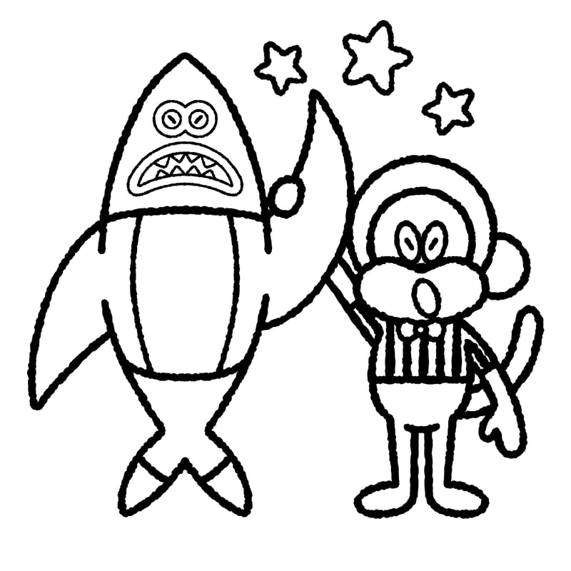 ぬり絵】さめのオリオン | bigfish TOYS