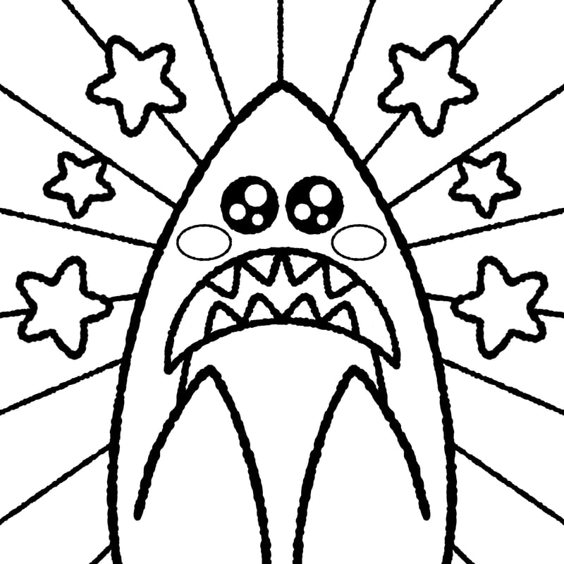 ぬり絵】さめのオリオン | bigfish TOYS