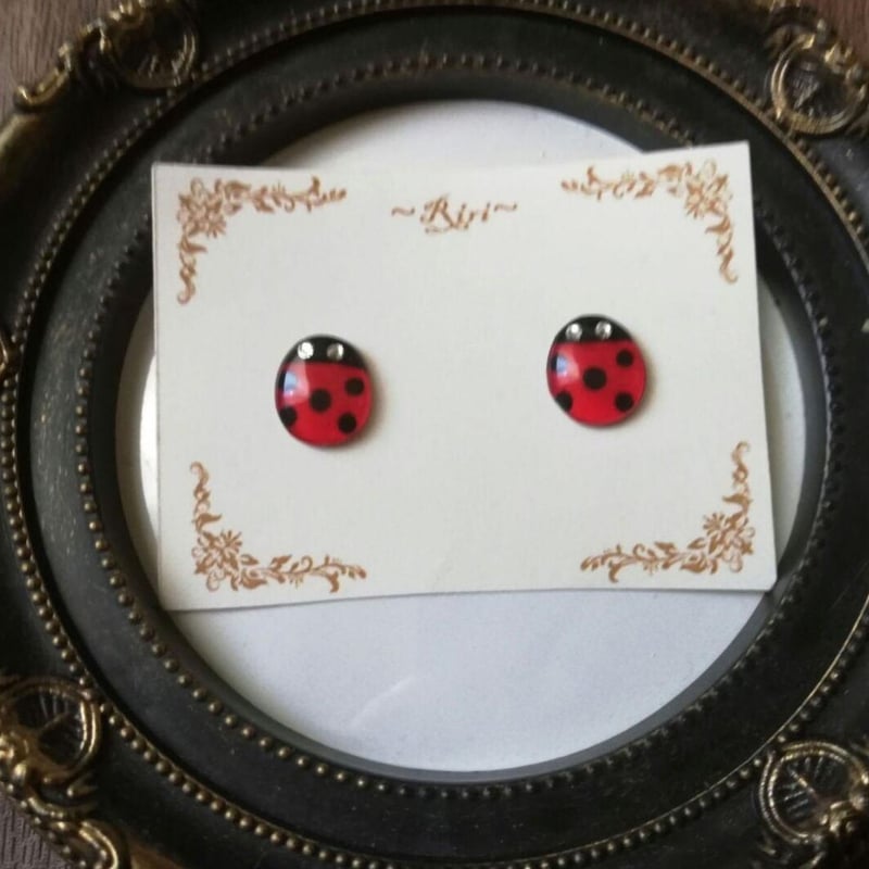 てんとう虫のピアス・イヤリング | riricat's STORE
