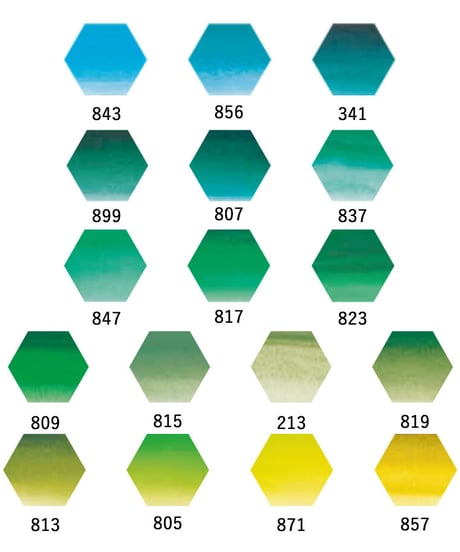 セヌリエ水彩絵具10mlチューブ：856　コバルト・グリーン