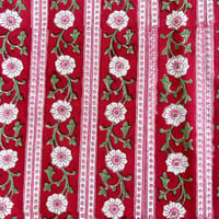 【1.5mカット】red flower stripe