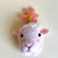 【すぅ0126】花さくひつじさんマグネット