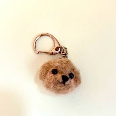 【すぅ0028】トイプードル　キーホルダーS