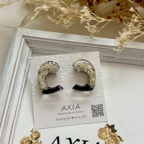 【AXAP369】白いお花のピアス
