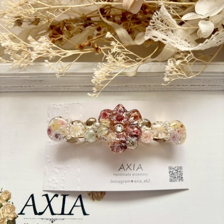 【AXAB357】お花型バレッタ