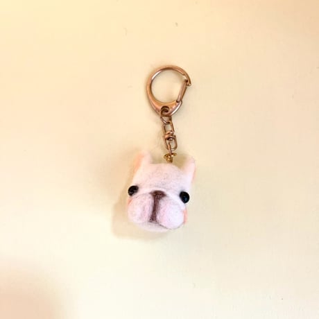 【すぅ0030】フレブルホワイト　　キーホルダー