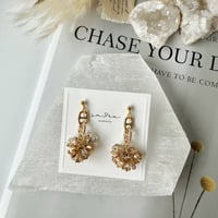 【S9R0241】ゴールドフラワーピアス（イヤリング変更可）