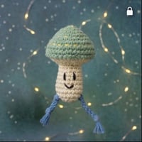 【荒画0348】わんちゃん玩具（ワタのみ）コットン
きのこ（ダークグリーン）