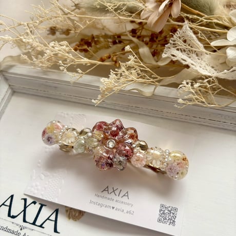 【AXAB357】お花型バレッタ