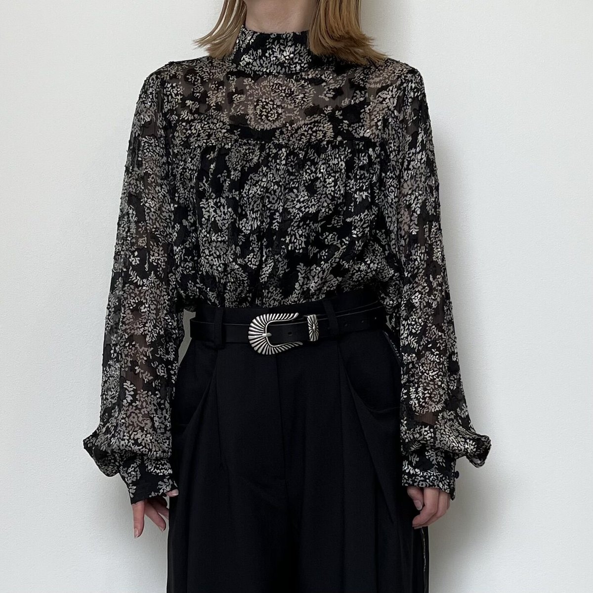 トラノイ　オパールジャガードブラウス TRANOI.】オパールジャガードブラウス | MANIACO