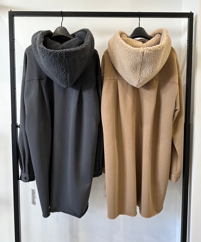 ★ヤマダヤ　CYAN TOKYO 裏フリースボアフーディシャツコート　新品未使用 CYAN TOKYO】裏フリースボアフーディシャツコート | MANIACO