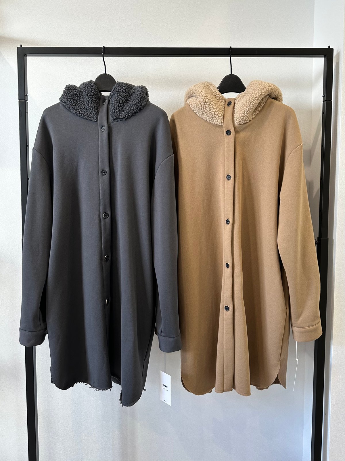 ★ヤマダヤ　CYAN TOKYO 裏フリースボアフーディシャツコート　新品未使用 CYAN TOKYO】裏フリースボアフーディシャツコート | MANIACO