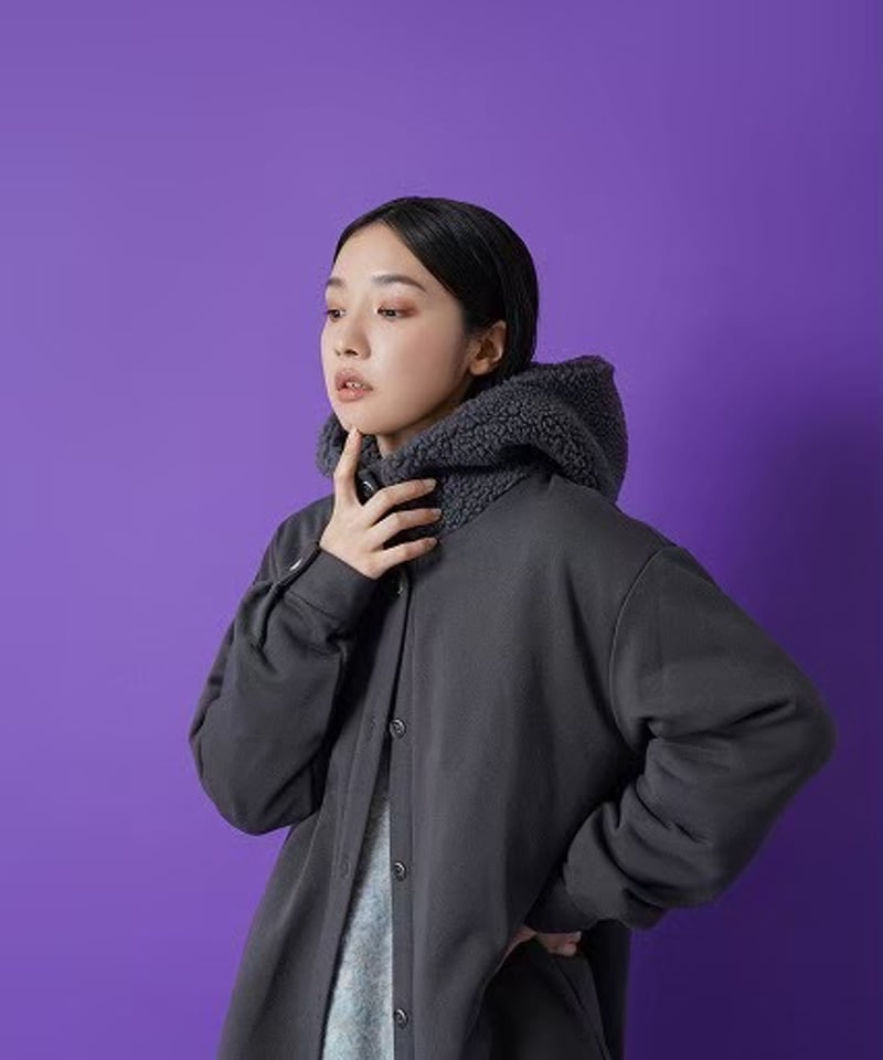 ★ヤマダヤ　CYAN TOKYO 裏フリースボアフーディシャツコート　新品未使用 CYAN TOKYO】裏フリースボアフーディシャツコート | MANIACO