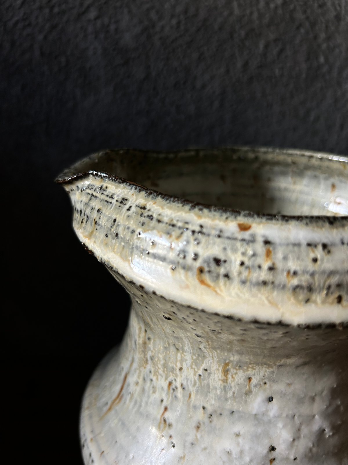 塩釉薬の六角形の花瓶 塩釉薬の六角形の花瓶 八角形の花瓶B6/釉薬/アンティーク | 骨董・