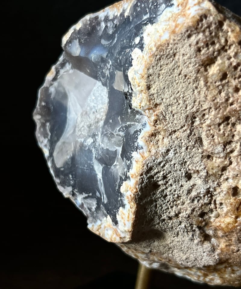 メノウ/アゲート/青/鉱物/台座 | 骨董・アンティークのオンライン