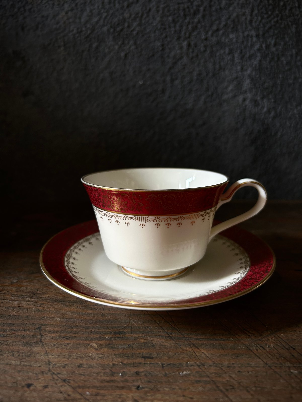 カップ＆ソーサー/Noritake/ノリタケ/Ivory China/金彩/花柄