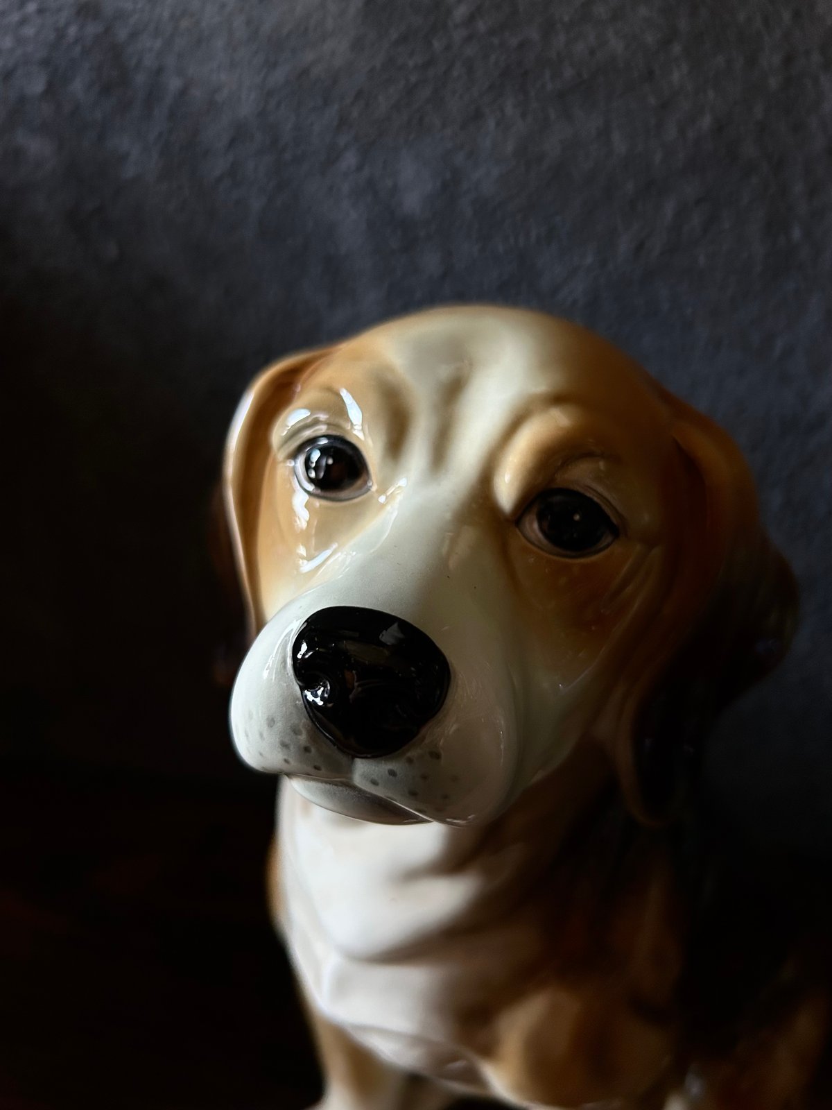 ビーグル犬 / 陶器置物 / 加藤工芸 / 手描き彩色 / ヴィンテージ