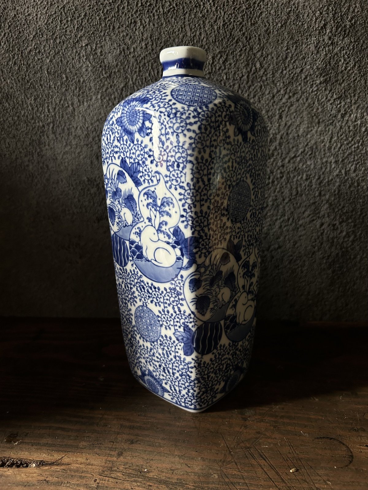 有田焼　花瓶　壺　絵付　アンティーク 有田焼 陶芸家 藤井錦彩作】有田焼美術品 染錦プラチナ彩鉄線
