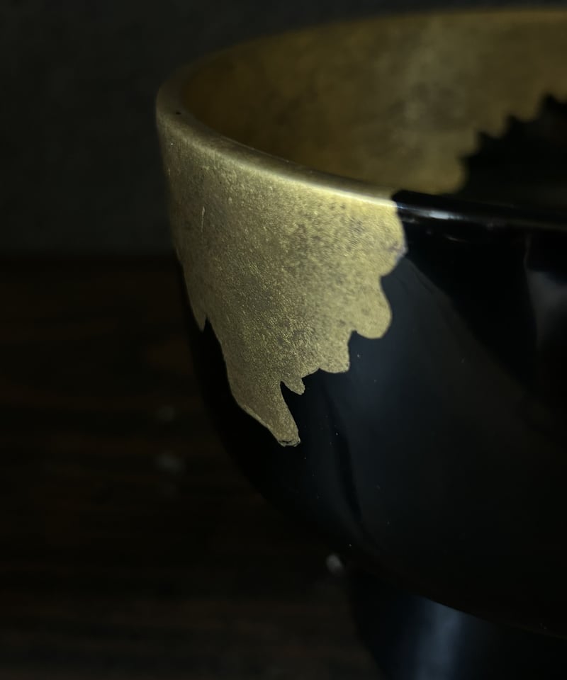 金雲盃の漆器碗/食器/骨董/日本料理/赤黒 | 骨董・アンティークの