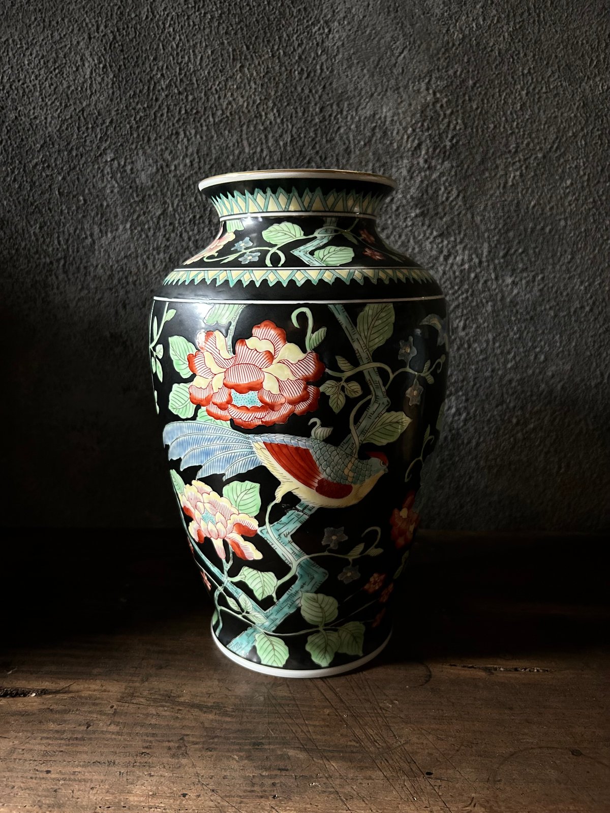 肥前 峯山 染付 大花瓶 高さ約45cm オブジェ 飾物 壷 壺 花器 肥前 峯山 染付 大花瓶 高さ約45cm オブジェ 飾物 壷 壺 花器