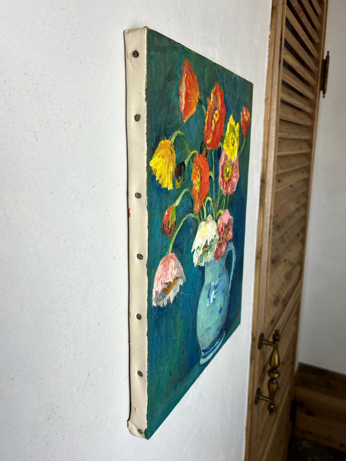 絵画　 額付(銀）油絵　uF6-060903　静物（野菜） 絵画 額付(銀）油絵 uF6-060903 静物（野菜）